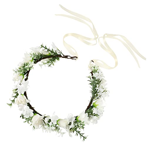 WOFASHPURET Blumenhaarkranz für Damen Stirnband aus Rosen für Hochzeiten Brautjungfern und Besondere Anlässe Leicht Romantisch und Vielseitig Tragbar von WOFASHPURET
