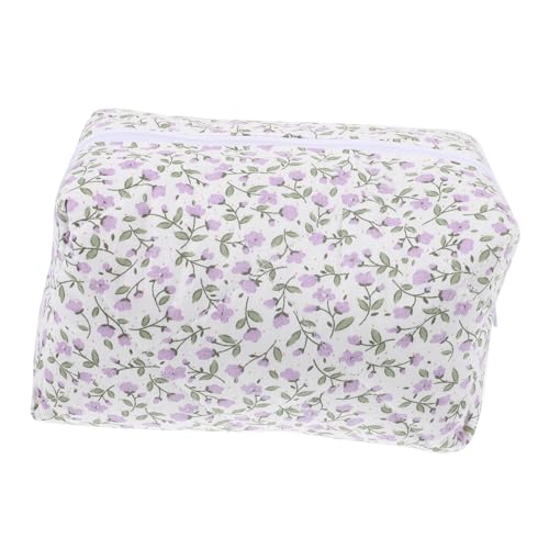 WOFASHPURET Reise-Make-up-Tasche Mit Blumenmuster Wiederverwendbare Kosmetiktasche Mit Reißverschluss Tragbare Organizer Für Damen Für Und Kosmetikaufbewahrung von WOFASHPURET