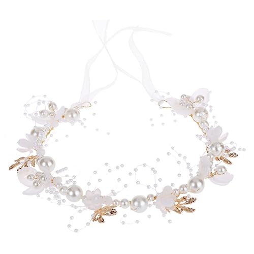 WOFASHPURET Blumenperlen-stirnband Blumenkrone Blumenmädchen-haar-accessoire Für Geburtstag Mottoparty Fotoshooting Verstellbar Geeignet Für Mädchen Frauen Damen von WOFASHPURET