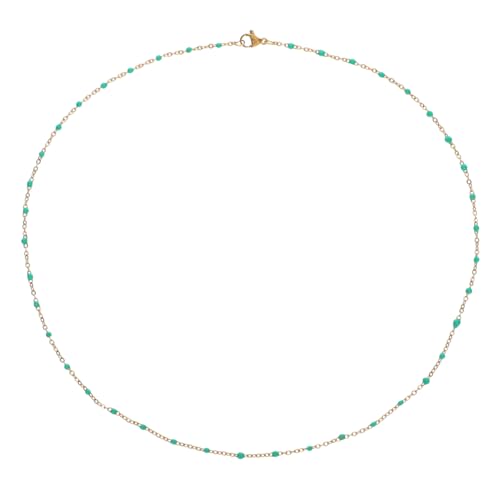 WOFASHPURET Boho-perlenketten Für Damen Aus Edelstahl Schlüsselbeinketten Mit Metallperlen Für Partys Und Alltag Schlichte Statement-halsketten von WOFASHPURET