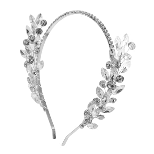 WOFASHPURET Strass-blatt-stirnband Brautkrone für Die Hochzeit Elegantes Silbernes Haar-accessoire für Bräute WOFASHPURET Strass-blatt-stirnband Brautkrone für Die Hochzeit Elegantes Silbernes Haar-accessoire für Bräute von WOFASHPURET