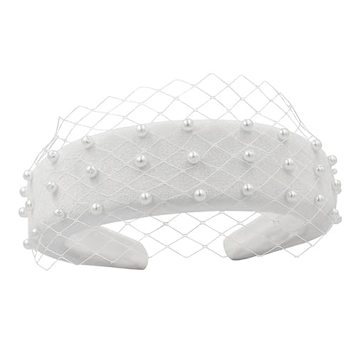 WOFASHPURET Breites Braut Stirnband mit Handgenähten Perlen Dicker Netzstruktur Eleganter Haarschmuck für Frauen und Mädchen Geeignet für Hochzeiten Brautaccessoires Festliche Anlässe WOFASHPURET Breites Braut Stirnband mit Handgenähten Perlen Dicker Netzstruktur Eleganter Haarschmuck für Frauen und Mädchen Geeignet für Hochzeiten Brautaccessoires Festliche Anlässe von WOFASHPURET