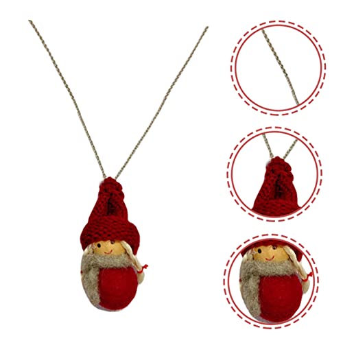 WOFASHPURET Cartoon Halskette Weihnachtsmann Anhänger Plüsch Puppe Leicht Damen Schmuck Süßer Pullover Accessoire für Alltag Party von WOFASHPURET