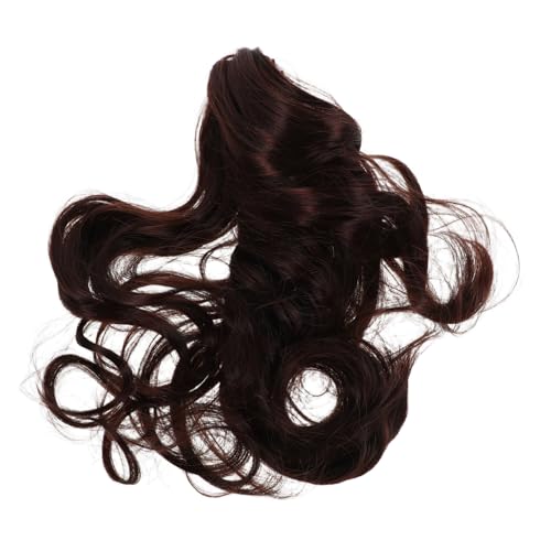 WOFASHPURET Claw Clip Ponytail Extension Lockiges Welliges Haar Dunkelbraun Weiche Synthetische Haarverlängerung Für Frauen Schnelle Einfache Anwendung Profi Für Alltag Und Anlass von WOFASHPURET