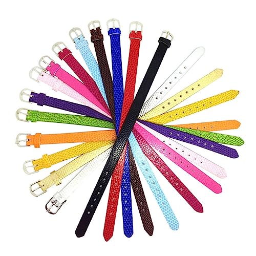 WOFASHPURET 20Stücke Frauen Armband aus Hochwertigem Material Verstellbare Schiebearmbänder für Modeschmuck Geschenke und Täglichen Gebrauch Trendige Lederarmbänder in Zufälligen Farben von WOFASHPURET