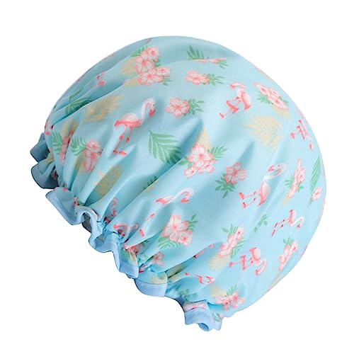 WOFASHPURET Wasserdichte Duschhaube Für Damen Badehut Aus Strapazierfähigem Material Zum Schutz Der Haare Beim Duschen Und Kochen Küche von WOFASHPURET