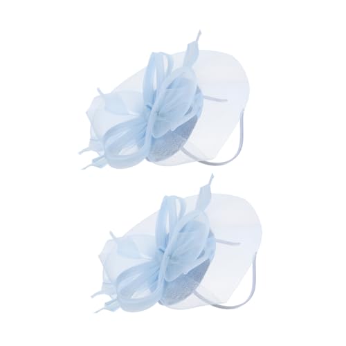WOFASHPURET Damen Fascinator Hut Mit Netzschleier Und Blume Eleganter Kopfschmuck Für Hochzeiten Teepartys Und Festliche Anlässe Leicht Und Bequem Teilig von WOFASHPURET