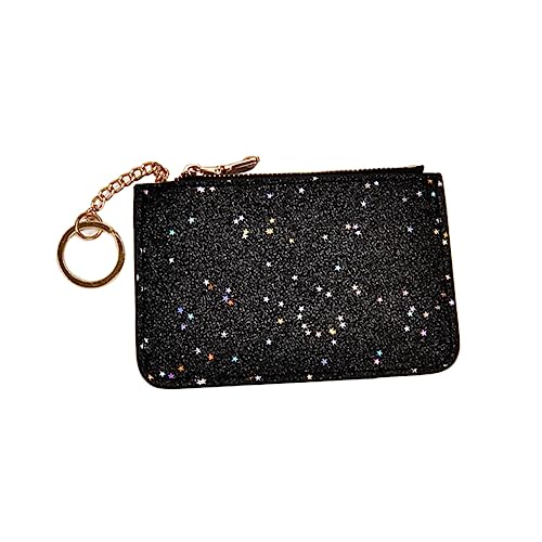 WOFASHPURET Stilvolle Damen-geldbörse Mit Reißverschluss Und Schlüsselanhängerhalter Glänzende Stern-Pailletten-geldbörse Für Die Freundin von WOFASHPURET