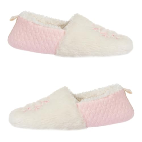 WOFASHPURET Damen Hausschuhe Winter Warm Gefüttert Weiche Sohle Rutschfest Innenbereich Komfortable Slipper für Zuhause Rosa S von WOFASHPURET