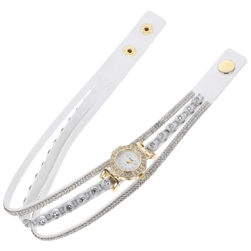 WOFASHPURET Fashion Armbanduhr Für Damen Vintage Stil Mit Elegantem Pu-Armband Präzisem Quarzwerk Als Geburtstagsgeschenk Für Frauen Farbe Weiß von WOFASHPURET
