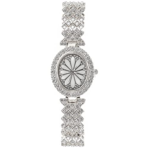 WOFASHPURET Modische Damenuhr Silber Edelstahl Armbanduhr Für Damen Verstellbar Elegantes Design Tragbare Uhr Für Alltag Und Büro Zierliche Uhr Mit Präziser Mechanik von WOFASHPURET