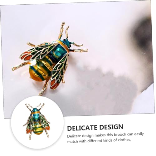 WOFASHPURET Delikate Cartoon Tierbrosche Bienen Anstecknadel aus Langlebiger Legierung Kreative Modebrosche für Damenkleidung Modischer und Einzigartiger Schmuck für Alltag und Party von WOFASHPURET
