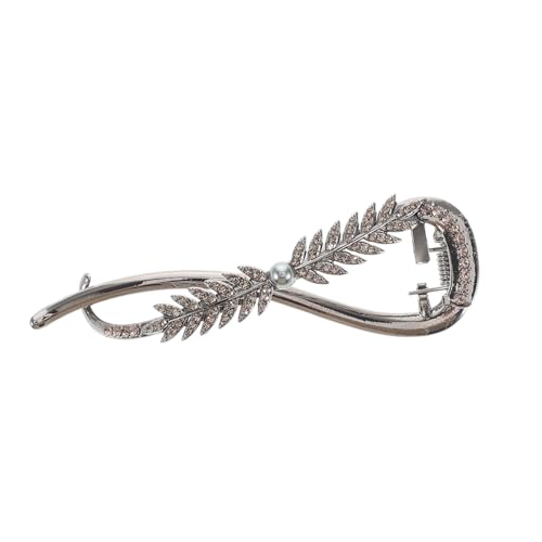 WOFASHPURET Design Haarspange für Damen Funkelnde Haarclip mit Perlen Eleganter Haarklammer für Hochzeiten und Festliche Anlässe Vielseitige Haaraccessoires von WOFASHPURET