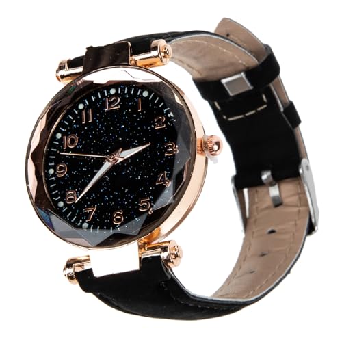 WOFASHPURET Damen Armbanduhr Mit Frosted Lederarmband Elegante Quarzuhr Mit Großen Arabischen Ziffern Zeitlose Damenuhr Für Alltag Freizeit Schule Und Besondere Anlässe von WOFASHPURET