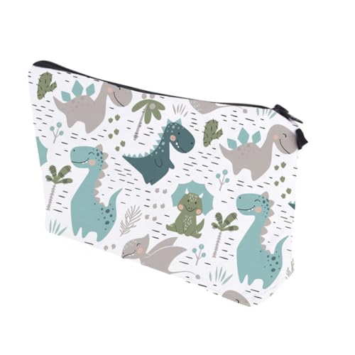WOFASHPURET Dinosaurier Make up Tasche Polyester Handtasche mit Großem Fassungsvermögen für Reisen Outdoor Kosmetik Aufbewahrungstasche Kompakt Leicht für Damen von WOFASHPURET