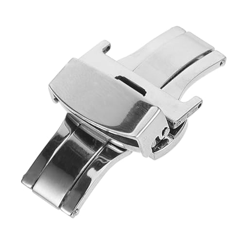 WOFASHPURET Edelstahl Butterfly-uhrenverschluss Robuste Faltschließe Für Armbanduhr Universeller Ersatz Für Damen Und Herren Langlebig Und Leicht Für Uhrenarmbänder von WOFASHPURET