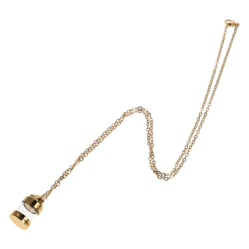 WOFASHPURET Edelstahl Urnenanhänger mit Transparentem Glas Aufklappbare Halskette für Damen und Herren Robustes Memorial Schmuckstück Kette Offen für oder Parfüm von WOFASHPURET