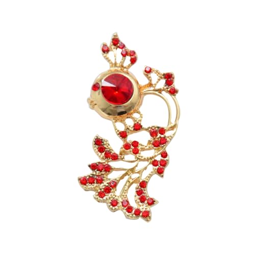 WOFASHPURET Einfache Anstecknadel Fisch Reversnadeln Strass-brosche Fisch Brosche Rot von WOFASHPURET