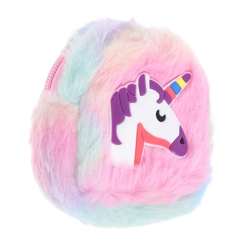 WOFASHPURET Einhorn Geldbörse Rosa Fanny für Mädchen Trendy Körper Plüsch Damen süße Handtasche kleine Geldbörse Münzen Geldbörse Keys Geldbörse Portemonnaie wechseln Metall von WOFASHPURET