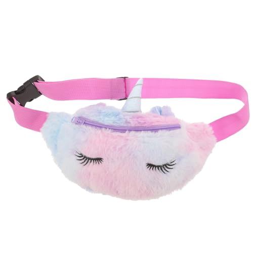 WOFASHPURET 1stück Cartoon Einhorn Plüsch Umhängetasche Für Mädchen Einseitige Brusttasche Verstellbare Bauchtasche Für Snacks Und Persönliche Gegenstände von WOFASHPURET