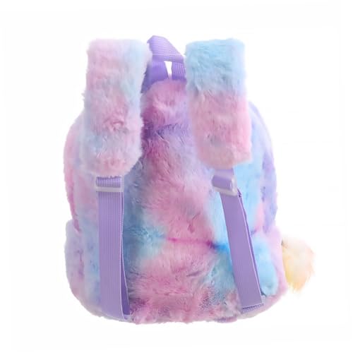 WOFASHPURET Einhorn Rucksack für Kinder Plüsch Schulranzen mit Verstellbarem Schultergurt Regenbogen Design Langlebig und Leicht Kinder Schultertasche für Schule und Freizeit von WOFASHPURET
