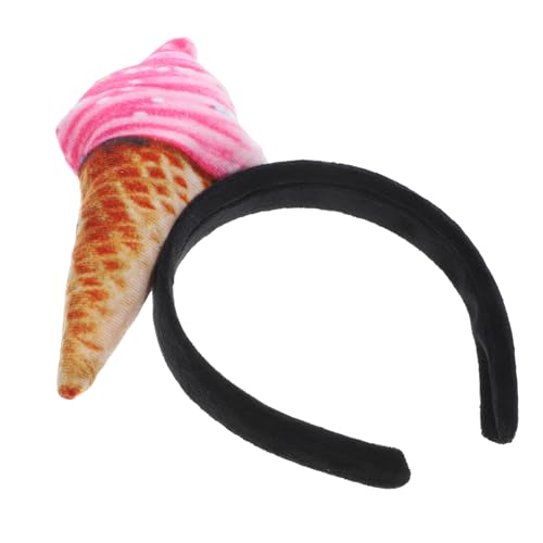 WOFASHPURET Stirnband Eis-Stirnband Haarband Eiscreme-Haarreifen Eishut Haargummi Tiara Haarstirnbänder für Damen Haarbänder für Damen Chinakohl Haarschmuck schmücken Ausgabekarte Fräulein von WOFASHPURET