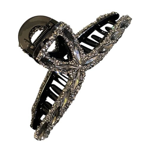 WOFASHPURET Eleganter Damen Haarklammer aus Acryl mit Funkelnden Strasssteinen Modisch Schlichtes Design Angenehm zu Tragen Sicher für Haare Vielseitiger Haarschmuck für Alltag und von WOFASHPURET