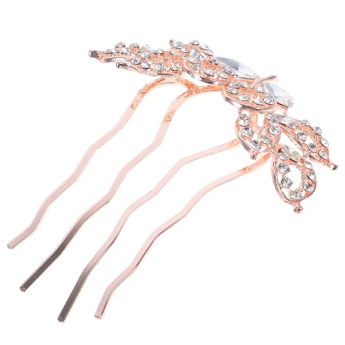 WOFASHPURET Eleganter Haarkamm mit Strasssteinen Langlebiges Legierungs Haarschmuck für Mädchen Modischer Kopfschmuck für Besondere Anlässe Wie Hochzeiten Party und Muttertag von WOFASHPURET