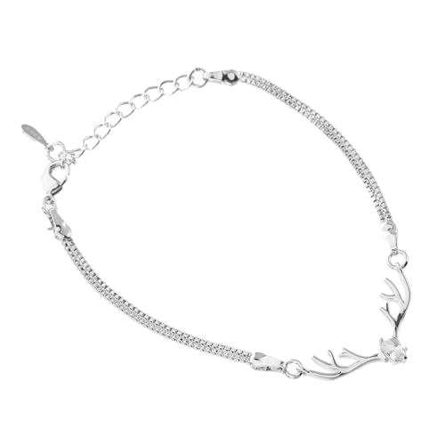 WOFASHPURET Elegantes Damen Armband Weihnachtsarmband mit Hirschgeweih und Funkelndem Kreativer Modeschmuck für Familie und Freunde von WOFASHPURET