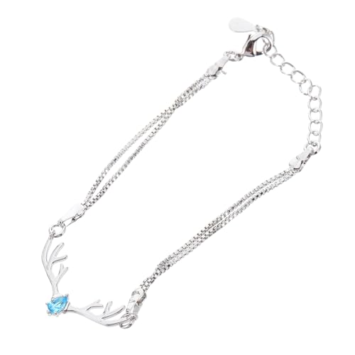 WOFASHPURET Elegantes Damen Armband mit Hirschgeweih Design Verstellbar Stilvoller Schmuck zu Weihnachten und Geburtstagsfeiern Kreatives für Familie und Freunde von WOFASHPURET