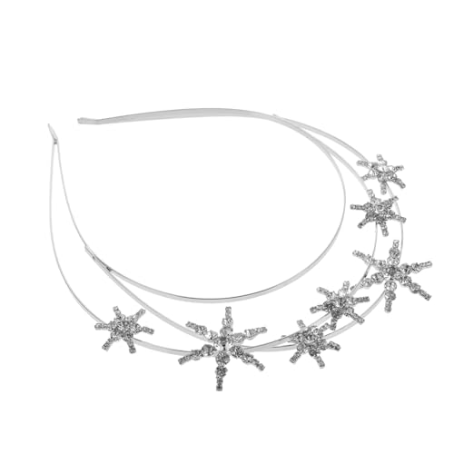 WOFASHPURET Elegantes Stirnband Damen mit Sternen und Funkelnden Strasssteinen Mehrschichtiges Kristall Haarband für Braut und Party Nobler Haarschmuck mit Tiara design Einfach zu Tragen und von WOFASHPURET