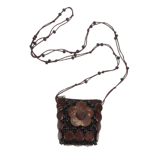 WOFASHPURET Gewebte Crossbody-handtasche Boho-umhängetasche Mit Bestickten Ethnischen Mustern Kleine Schultertasche Aus Kokosnussschalen Für Sommer Strand Party Und Reisen von WOFASHPURET