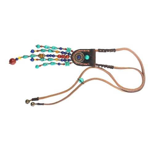 WOFASHPURET Ethnische Lange Stein Anhänger Halskette Schmuckaccessoire Damen Modeschmuck für Alltag Party von WOFASHPURET