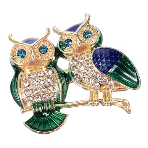 WOFASHPURET Eulenbrosche Gold Hallo Stifte Zirkonbrosche Staschpunkt Einfache Brosche Broschennadel Brosche Clip von WOFASHPURET