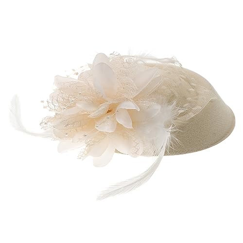 WOFASHPURET Fascinator Haarklammer Mit Federn Und Perlen Eleganter Kopfschmuck Für Hochzeiten Tea-partys Und Besondere Anlässe Romantisches Accessoire Für Damen Vielseitig Kombinierbar Für von WOFASHPURET