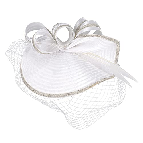 WOFASHPURET Fascinator Hut Feinem Netzgewebe Für Damen Eleganter Haarschmuck Für Hochzeiten Teepartys Und Cocktailveranstaltungen Leicht Und Für Perfekten Look von WOFASHPURET