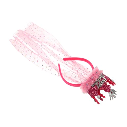 WOFASHPURET Faszinierendes Schleier Haarband für Geburtstagsfeiern Kopfbedeckung für Prinzessinnen als Fotorequisite oder Hochzeitszubehör Rot von WOFASHPURET