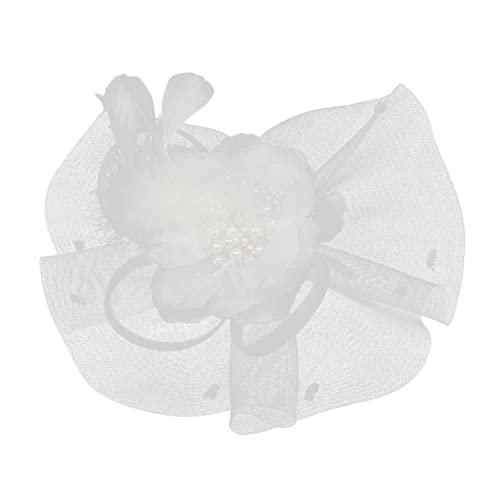 WOFASHPURET Federplüschstirnband Haarschmuck Braut Stirnband Haarspange Weiß von WOFASHPURET