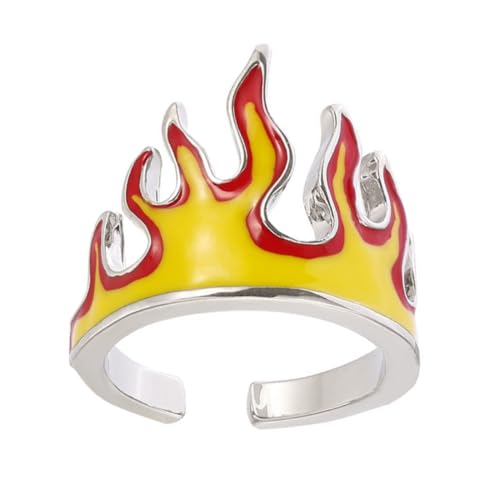 WOFASHPURET Feuerring aura licht ring schmuck ringe metallringe ring for men goldener Daumen Herrenringe Dekorativer Ring dekorative Ringe öffnen Zubehör schmücken Student Metall (Eisen) von WOFASHPURET