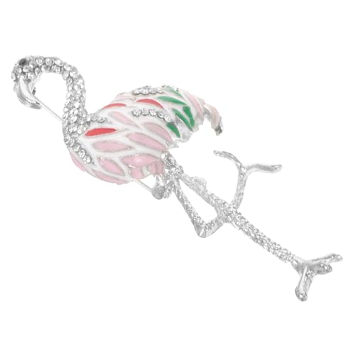 WOFASHPURET Flamingo-brosche Broschennadel Für Flamingo-anstecknadel Neuheit Lustige Pins Brosche Für Abendkleid Kristallbrosche Süße Tierbrosche Schalnadel Zubehör Fräulein Metall von WOFASHPURET