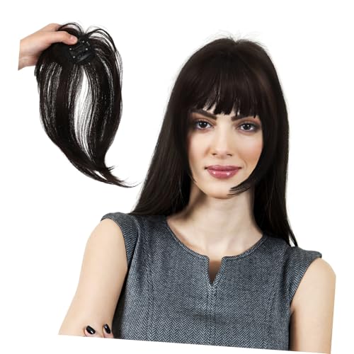 WOFASHPURET Haarteile Echthaar Mit Stirnfransen Topper Für Dünnes Haar Perücken-topper Mit Frontal Haaransatz Für Frauen von WOFASHPURET