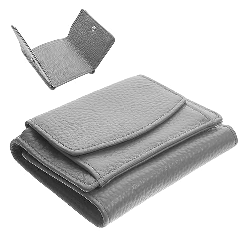 WOFASHPURET Geldbörse Damen Faltbare Kreditkarten- Stilvolle Tragbare Clutch Mit Münzfach Für Und Mädchen Graues Design von WOFASHPURET