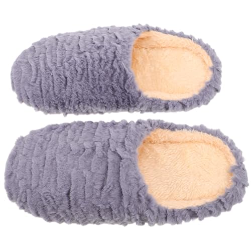 WOFASHPURET Geräuschlose Hausschuhe mit Rutschfester Textursohle Weiche Ergonomische Innensohle Warme Unisex Pantoffeln für Glatte Böden von WOFASHPURET