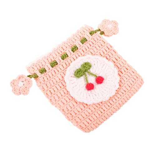 WOFASHPURET Handgefertigte Mini-Handtasche Wolle Kreativer Gewebter Geldbeutel Mit Kordelzug Für Unterwegs Aufbewahrung Von Kleingeld Karten Und Lippenstift von WOFASHPURET