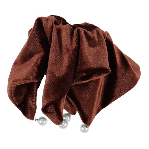 WOFASHPURET Große Haargummis für Damen Braune Haarschmuck mit Perlenanhänger für Niedrige Vielseitige Haarbänder und Handgelenk Accessoires von WOFASHPURET