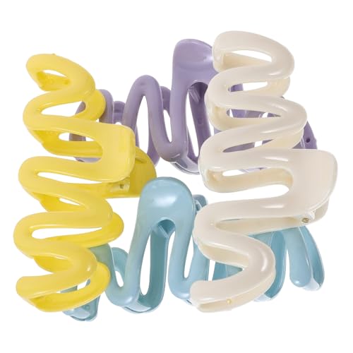 WOFASHPURET Große Haarklammer 4 Stück Für Dickes Haar Rutschfeste Haarspangen Für Frauen Haarstyling Zubehör Stark Haltend Für Lockiges Und Glattes Haar von WOFASHPURET