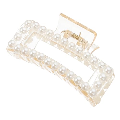 WOFASHPURET Große Haarklipps Mit Perlendesign Praktische Haarklammer Für Damen Und Mädchen Rutschfeste Haarspange Aus Langlebigem Material Für Dickes Und Dünnes Haar Stilvoll von WOFASHPURET