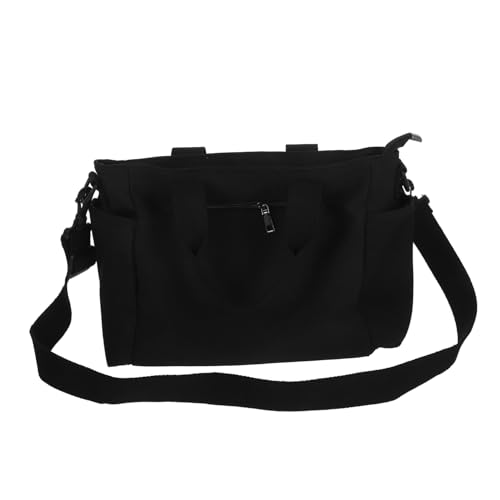 WOFASHPURET Große Kapazität Nylon Umhängetasche Damen Verstellbar Abnehmbar Schultergurt Lässige Handtasche für Arbeit Reise Alltag Schwarz von WOFASHPURET