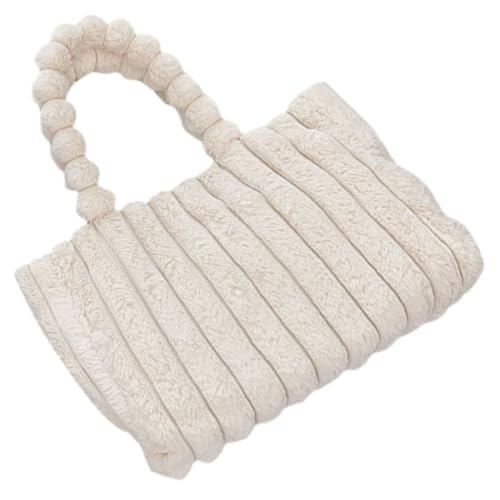 WOFASHPURET Große Plüsch Tote Bag Damen Flauschige Schultertasche mit Weichem Plüschmaterial Hohe Kapazität Umhängetasche für Alltag Makeup und Handy Bequeme Fuzzy Tasche für Frauen von WOFASHPURET