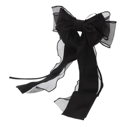 WOFASHPURET Große Schwarze Haarschleifen Mit Ribbons Stilvolle Haarklammern Netz Und Spitze Für Hochzeiten Und Besondere Anlässe Für Damen Und Mädchen von WOFASHPURET